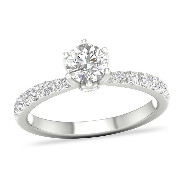 Main Image 1 of Previously Owned Diamond Ring 3/4 ct tw Round-cut 14K White Gold 6.9mm (I/2)
