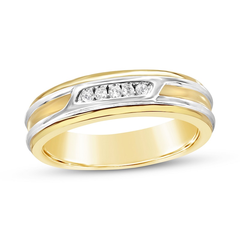 Main Image 1 of Previously Owned Men's Diamond Ring 1/10 ct tw Round 10K Yellow Gold