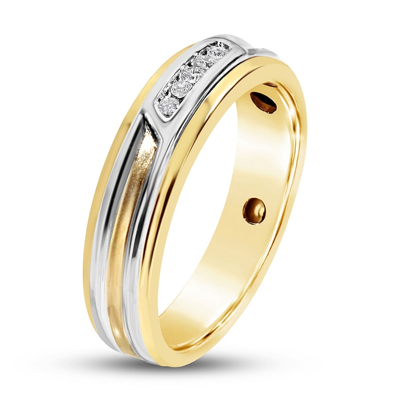 Main Image 2 of Previously Owned Men's Diamond Ring 1/10 ct tw Round 10K Yellow Gold