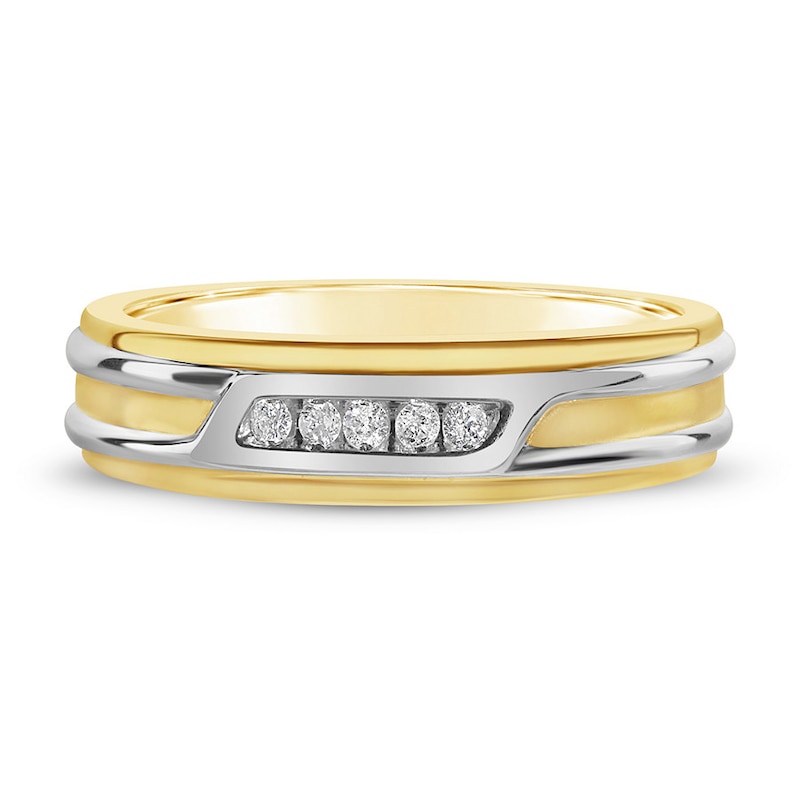 Main Image 3 of Previously Owned Men's Diamond Ring 1/10 ct tw Round 10K Yellow Gold