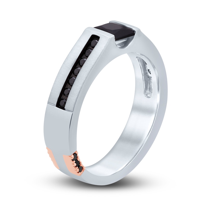 Main Image 2 of Previously Owned Pnina Tornai Power Of Love Men's Black Diamond Wedding Band 1 ct tw Round 14K White Gold