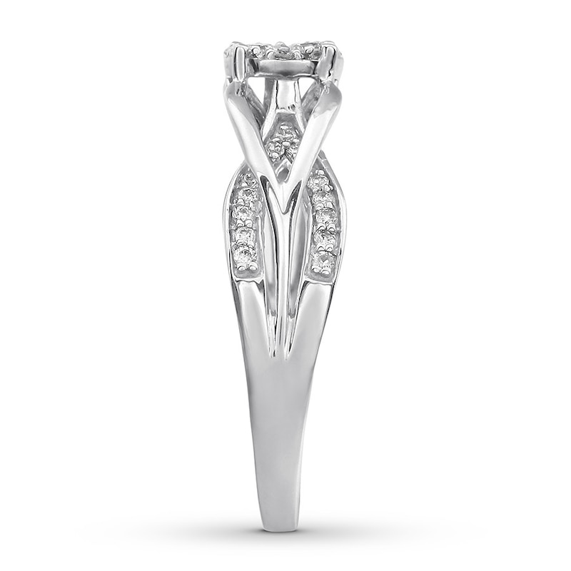 Main Image 3 of Previously Owned Diamond Ring 1/3 ct tw Round 10K White Gold
