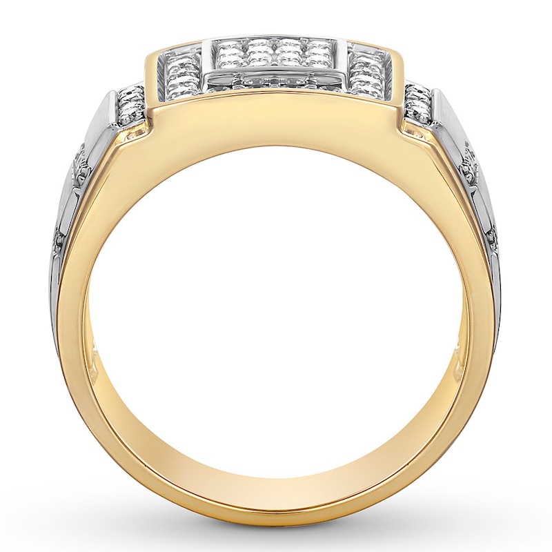 Main Image 2 of Previously Owned Men's Diamond Ring 3/4 carat tw Round 14K Yellow Gold