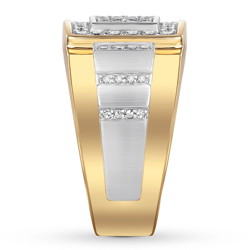 Main Image 3 of Previously Owned Men's Diamond Ring 3/4 carat tw Round 14K Yellow Gold