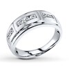 Thumbnail Image 4 of Previously Owned Diamond Men's Band 1/2 ct tw Round-cut 14K White Gold
