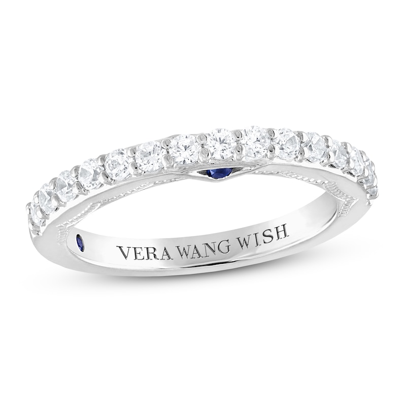 Main Image 1 of Previously Owned Vera Wang WISH Diamond Anniversary Ring 1/2 ct tw Round 14K White Gold