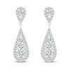 Thumbnail Image 3 of Previously Owned Diamond Dangle Earrings 1/2 ct tw Round 10K White Gold