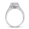 Thumbnail Image 2 of Previously Owned Lab-Created Opal & White Topaz Ring 10K White Gold