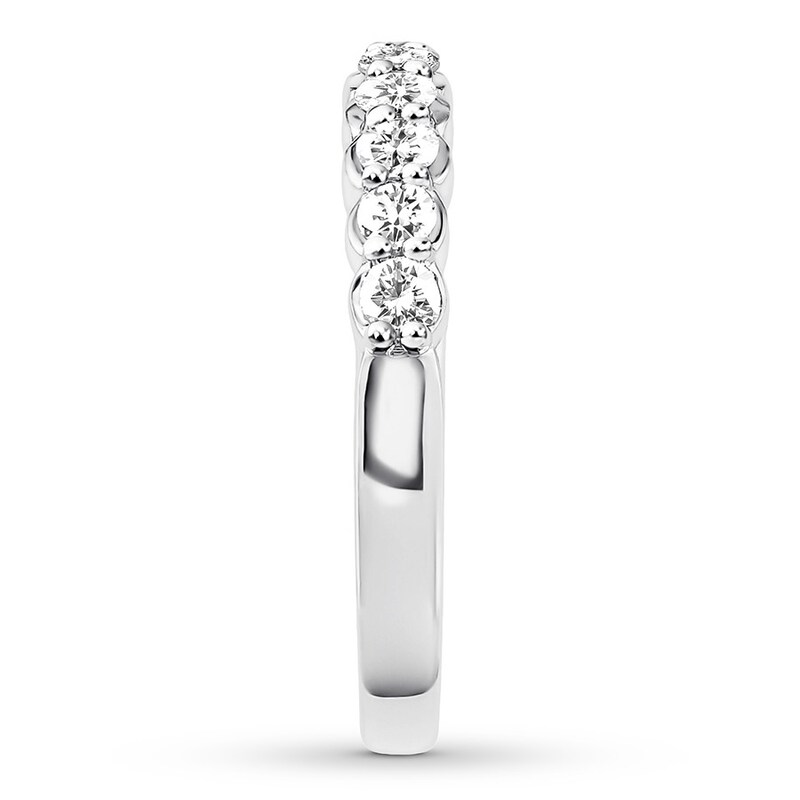 Main Image 3 of Previously Owned Diamond Anniversary Ring 1/2 carat tw Round 14K White Gold