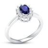 Thumbnail Image 4 of Previously Owned Blue Sapphire Ring 1/5 ct tw Diamonds 10K White Gold