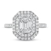 Thumbnail Image 3 of Previously Owned Diamond Engagement Ring 1 ct tw Emerald-cut/Round 14K White Gold