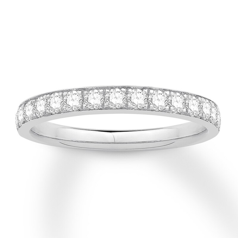 Main Image 1 of Previously Owned Colorless Diamond Anniversary Band 1/2 ct tw 14K White Gold
