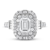 Thumbnail Image 3 of Previously Owned Vera Wang WISH Diamond Engagement Ring 1 7/8 ct tw Baguette/Emerald/Round 14K White Gold