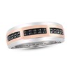 Thumbnail Image 1 of Previously Owned Black Diamond Wedding Band 1/4 ct tw Round 10K Two-Tone Gold