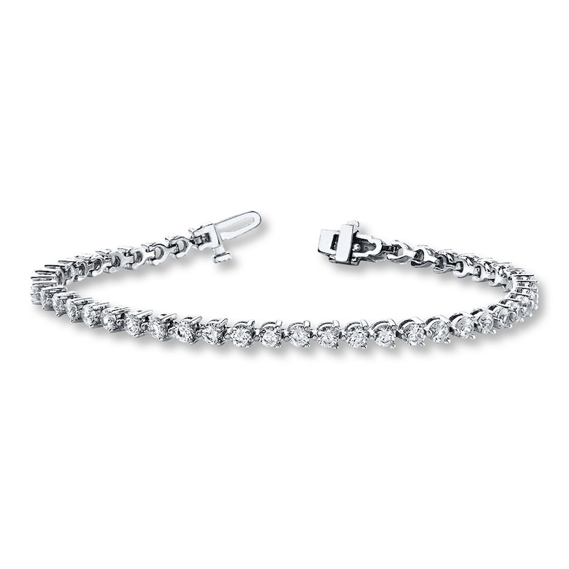 Main Image 1 of Previously Owned Hearts Desire Bracelet 5 ct tw Round-cut 18K White Gold