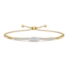 Thumbnail Image 1 of Previously Owned Certified Diamond Bolo Bracelet 1 ct tw Round 14K Yellow Gold