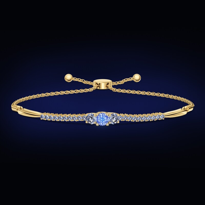 Main Image 2 of Previously Owned Certified Diamond Bolo Bracelet 1 ct tw Round 14K Yellow Gold