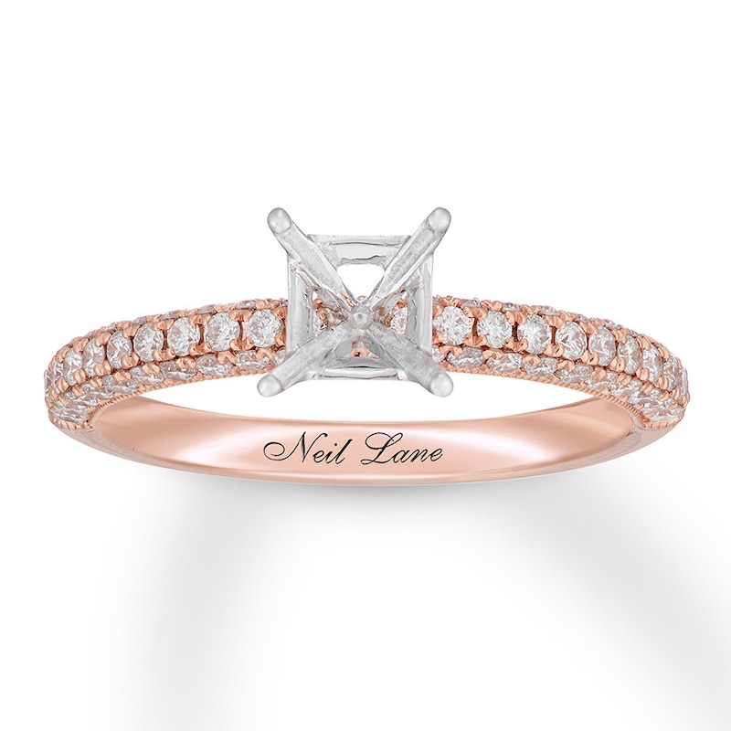 Main Image 1 of Previously Owned Neil Lane Ring Setting 1/2 carat tw Diamonds 14K Rose Gold