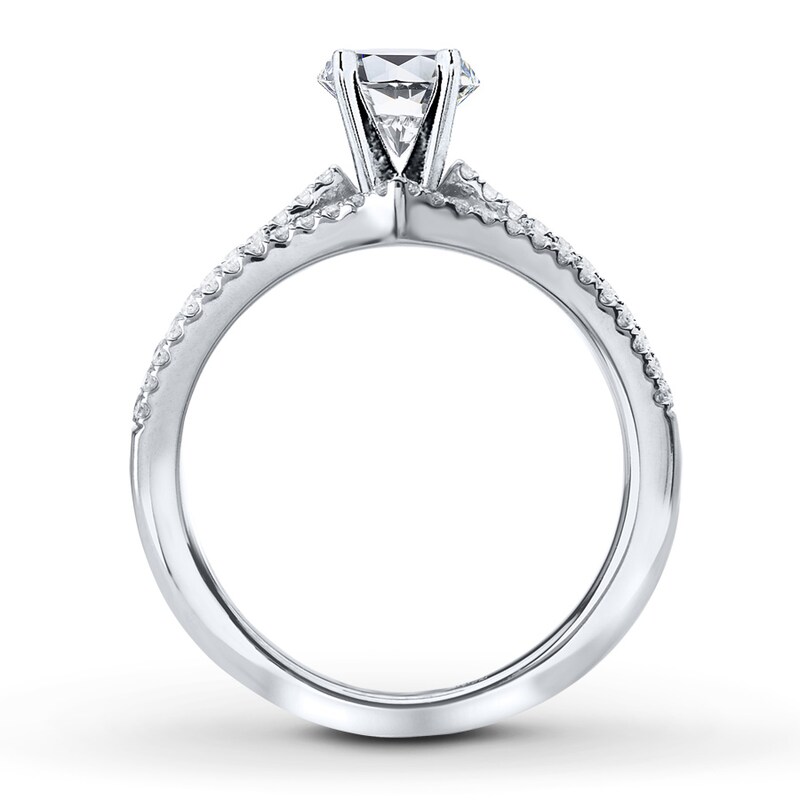Main Image 2 of Previously Owned Diamond Ring Setting 1/3 carat tw Round 14K White Gold