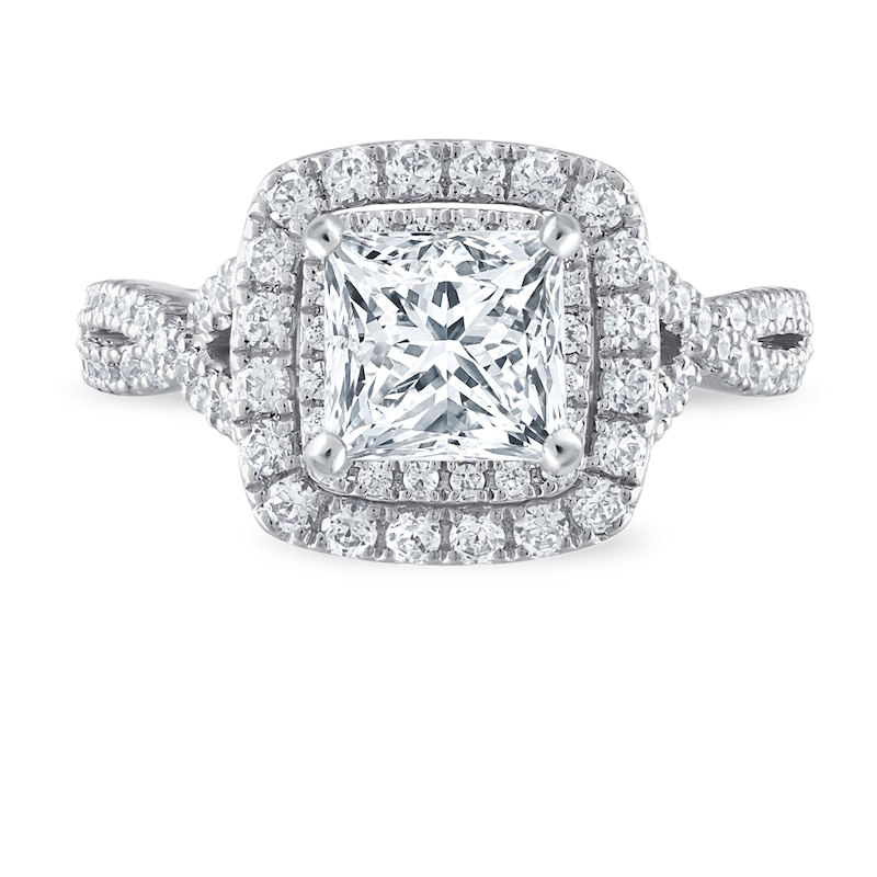 Main Image 3 of Previously Owned Vera Wang WISH Ring Setting 3/4 ct tw Diamonds 14K White Gold