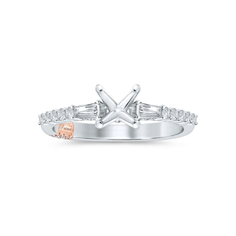 Main Image 1 of Previously Owned Pnina Tornai Diamond Ring Setting 3/8 ct tw Round/Baguette 14K White Gold