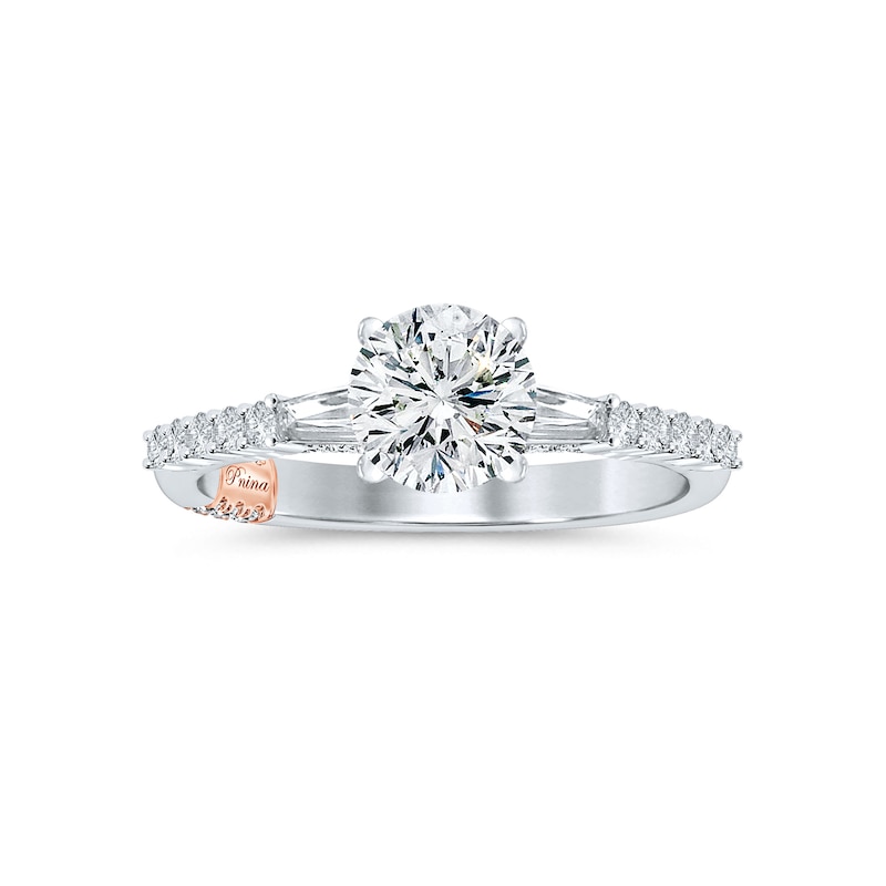 Main Image 3 of Previously Owned Pnina Tornai Diamond Ring Setting 3/8 ct tw Round/Baguette 14K White Gold