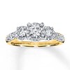 Thumbnail Image 1 of Previously Owned Diamond 3-Stone Ring 1 ct tw Round-cut 14K Yellow Gold