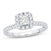 Thumbnail Image 1 of Previously Owned Diamond Engagement Ring 1 ct tw Round/Princess 14K White Gold