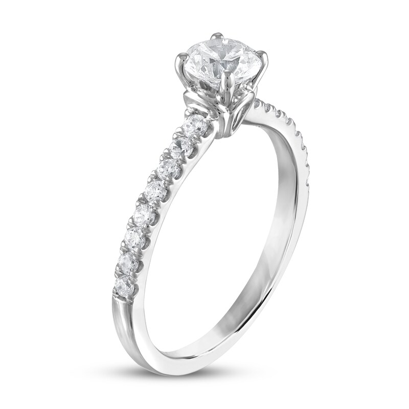Main Image 2 of Previously Owned Diamond Engagement Ring 7/8 ct tw Round 14K White Gold