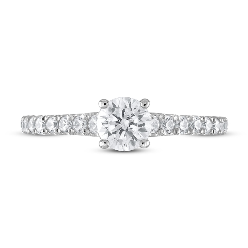 Main Image 3 of Previously Owned Diamond Engagement Ring 7/8 ct tw Round 14K White Gold