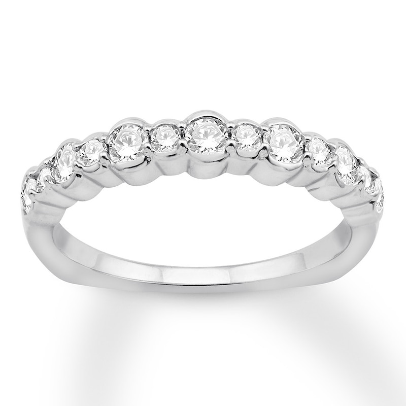Main Image 1 of Previously Owned Hearts Desire Anniversary Band 1/2 cttw Diamonds 18K White Gold
