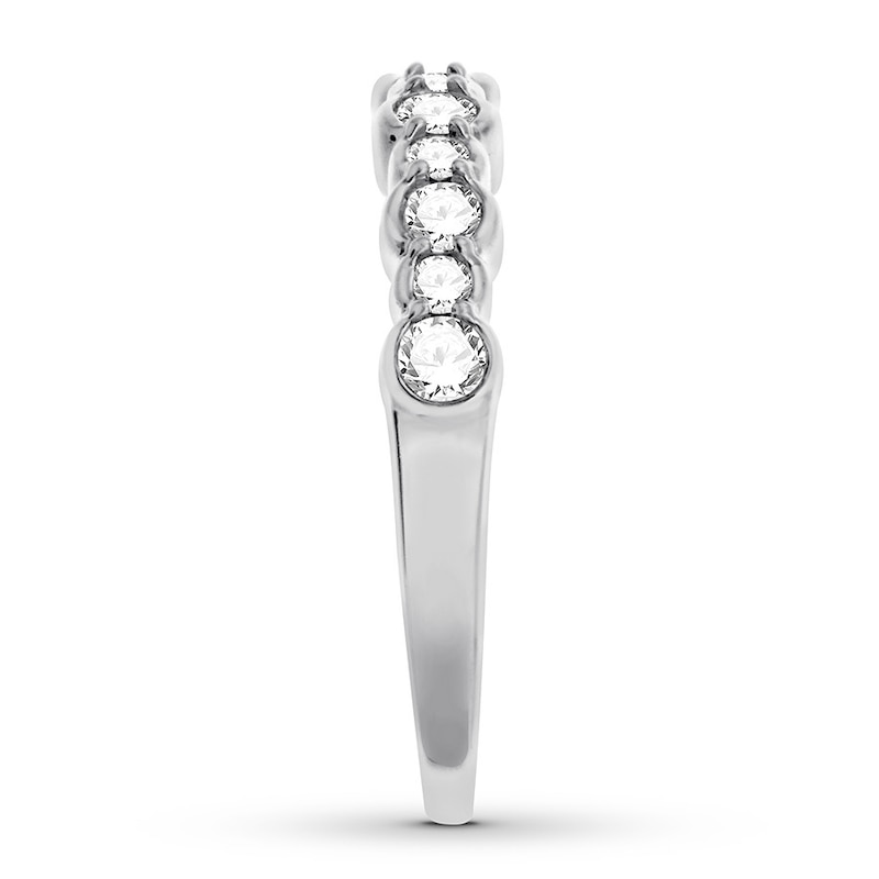 Main Image 3 of Previously Owned Hearts Desire Anniversary Band 1/2 cttw Diamonds 18K White Gold