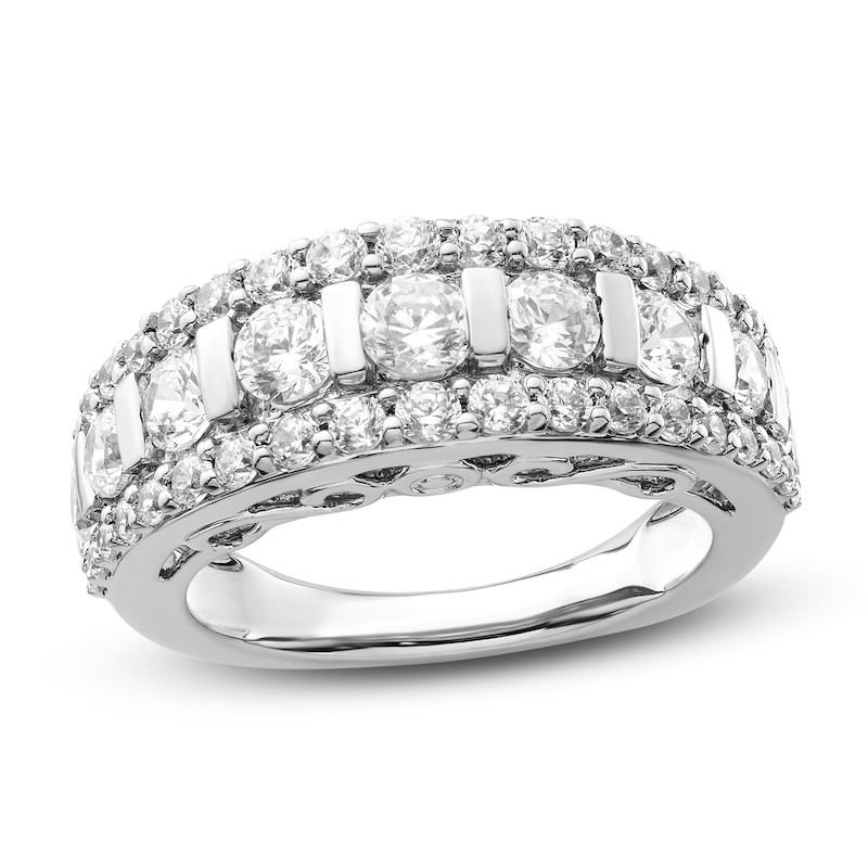 Main Image 1 of Previously Owned Hearts Desire Diamond Anniversary Ring 2 ct tw Round 18K White Gold