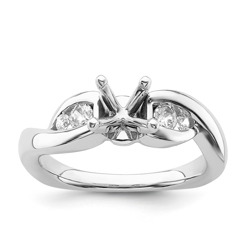Main Image 1 of Previously Owned Hearts Desire Ring Setting 1/4 ct tw Diamonds 18K White Gold/Platinum