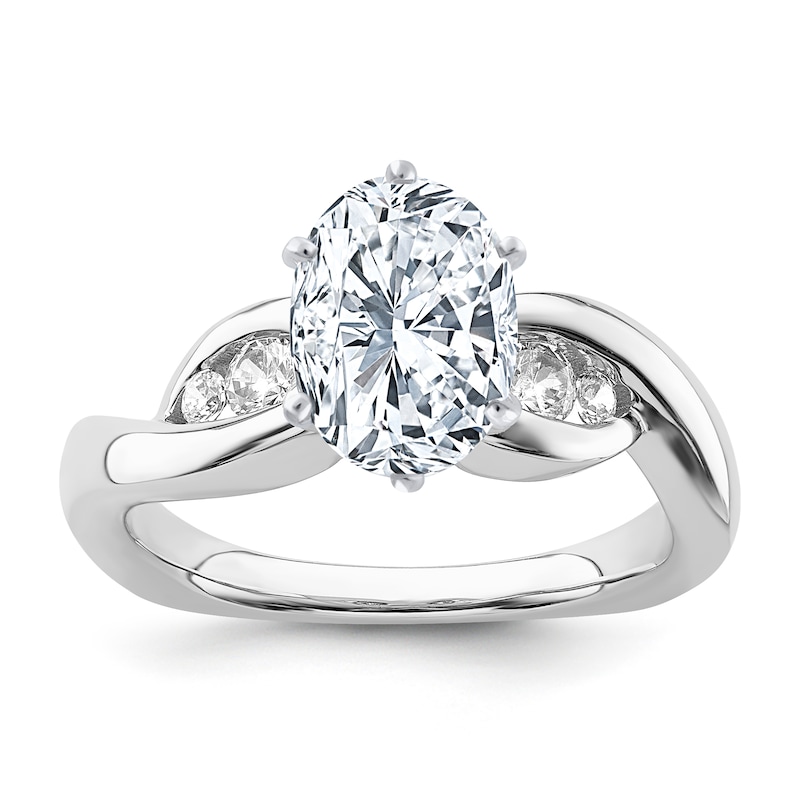 Main Image 3 of Previously Owned Hearts Desire Ring Setting 1/4 ct tw Diamonds 18K White Gold/Platinum