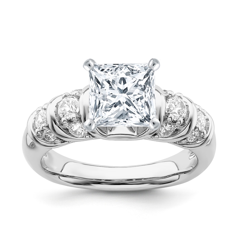 Main Image 3 of Previously Owned Hearts Desire Ring Setting 1/2 ct tw Diamonds 18K White Gold/Platinum