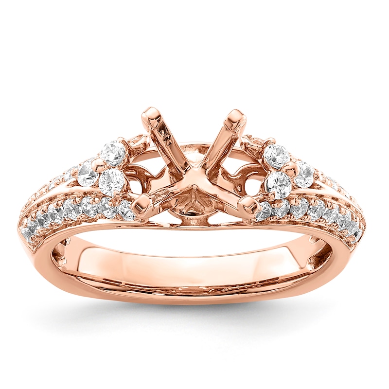 Main Image 1 of Previously Owned Hearts Desire Ring Setting 1/2 ct tw Diamonds 18K Rose Gold