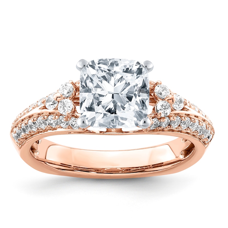 Main Image 3 of Previously Owned Hearts Desire Ring Setting 1/2 ct tw Diamonds 18K Rose Gold