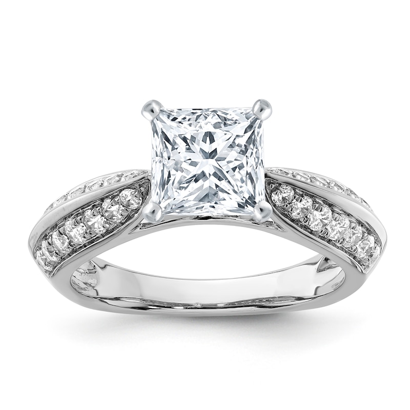 Main Image 3 of Previously Owned Hearts Desire Ring Setting 1/2 ct tw Diamonds 18K White Gold/Platinum