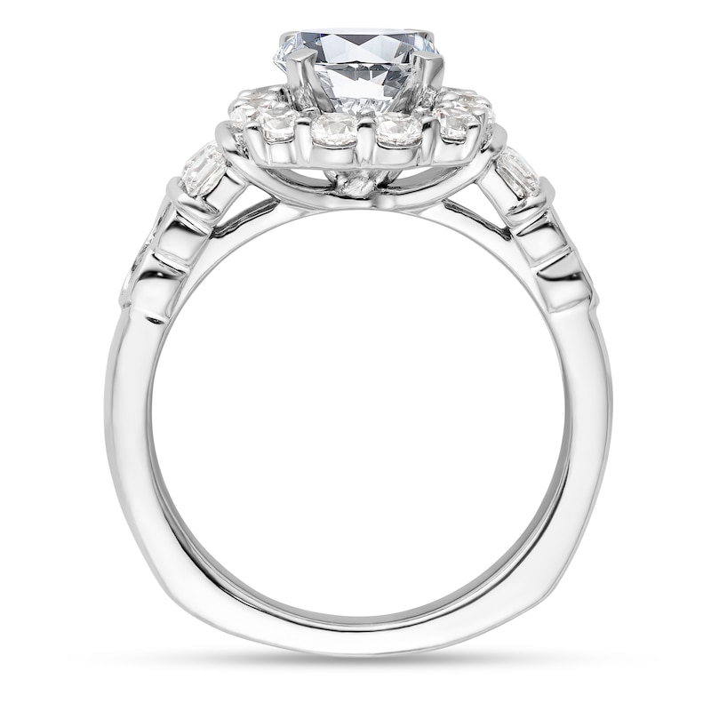 Main Image 2 of Previously Owned Hearts Desire Diamond Ring Setting 1 ct tw Round 18K White Gold/Platinum
