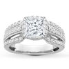 Thumbnail Image 3 of Previously Owned Hearts Desire Diamond Engagement Ring Setting 3/4 ct tw Round 18K White Gold