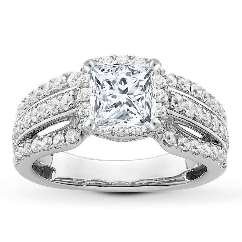 Main Image 3 of Previously Owned Hearts Desire Diamond Engagement Ring Setting 3/4 ct tw Round 18K White Gold