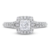 Thumbnail Image 2 of Previously Owned Diamond Engagement Ring 1-1/5 ct tw Princess/Round 14K White Gold