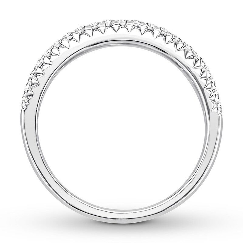 Main Image 2 of Previously Owned Diamond Anniversary Ring 3/8 carat tw Round 14K White Gold