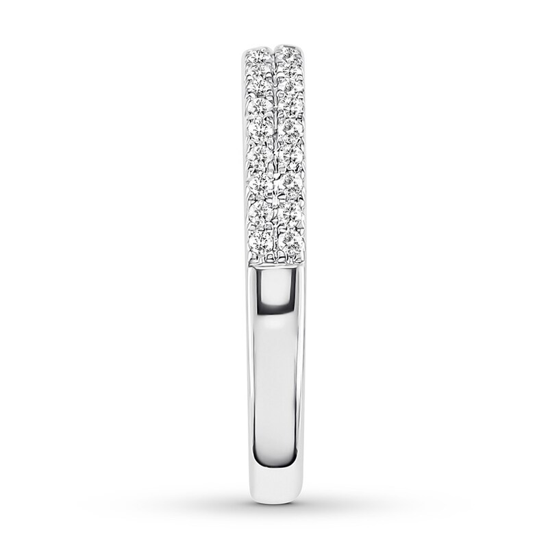 Main Image 3 of Previously Owned Diamond Anniversary Ring 3/8 carat tw Round 14K White Gold