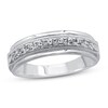 Thumbnail Image 1 of Previously Owned Men's Diamond Wedding Band 1/2 ct tw Round 14K White Gold