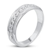 Thumbnail Image 2 of Previously Owned Men's Diamond Wedding Band 1/2 ct tw Round 14K White Gold
