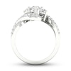 Thumbnail Image 4 of Previously Owned Diamond 3-Stone Ring 1-1/3 ct tw Round 14K White Gold