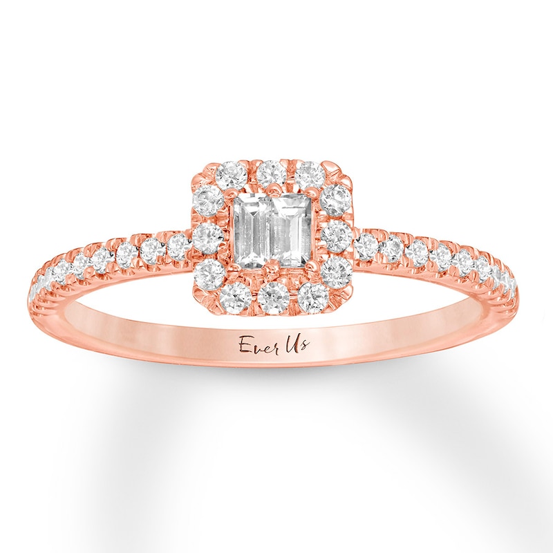 Main Image 1 of Previously Owned Ever Us Diamond Ring 3/8 ct tw 10K Rose Gold