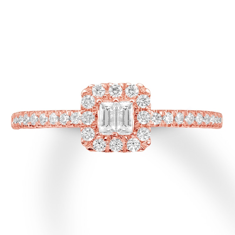 Main Image 4 of Previously Owned Ever Us Diamond Ring 3/8 ct tw 10K Rose Gold